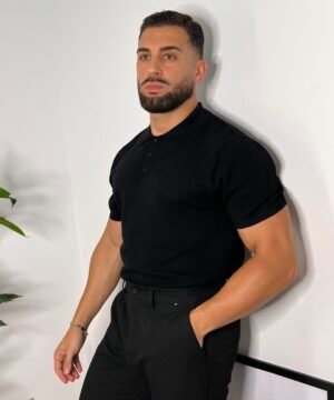 POLO DE PUNTO NEGRO