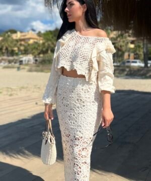 CONJUNTO FALDA Y BLUSA CROCHET