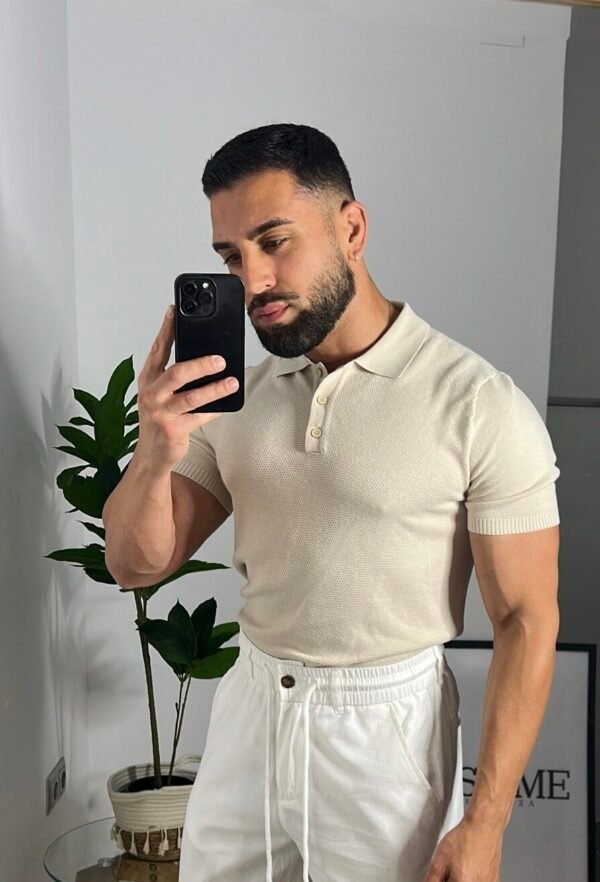 POLO DE PUNTO BEIGE