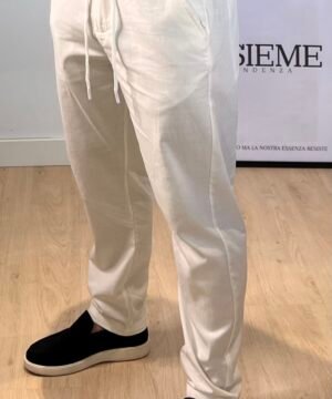 PANTALON DE LINO BLANCO